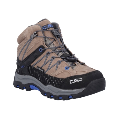 CMP Buty trekkingowe Rigel Mid WP (wodoodporne/waterproof) jasnobrązowy/royalblue Dzieci